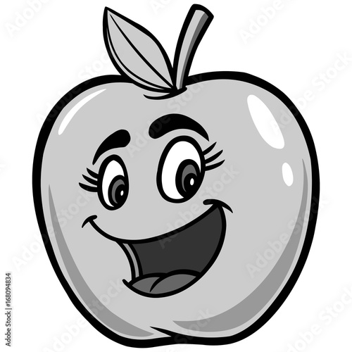 Apple Cartoon Illustration