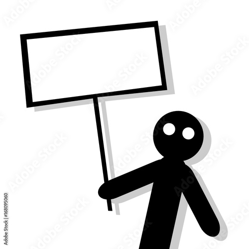 Icon Man mit Schild
