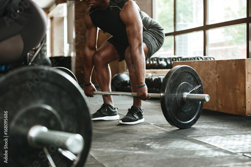 Cropped image of a young african sportsman