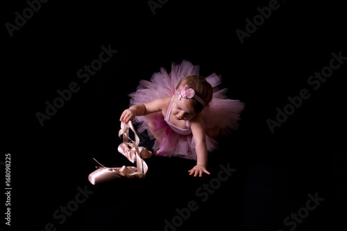 Little ballerina in a pink 