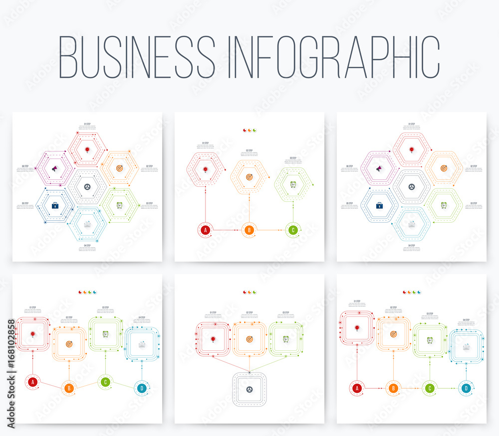 Set with infographics Set with infographics