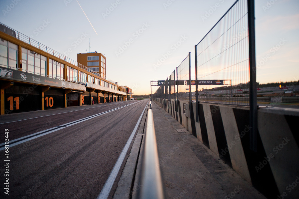 Empty Pit Lane, Barcelona Circuit