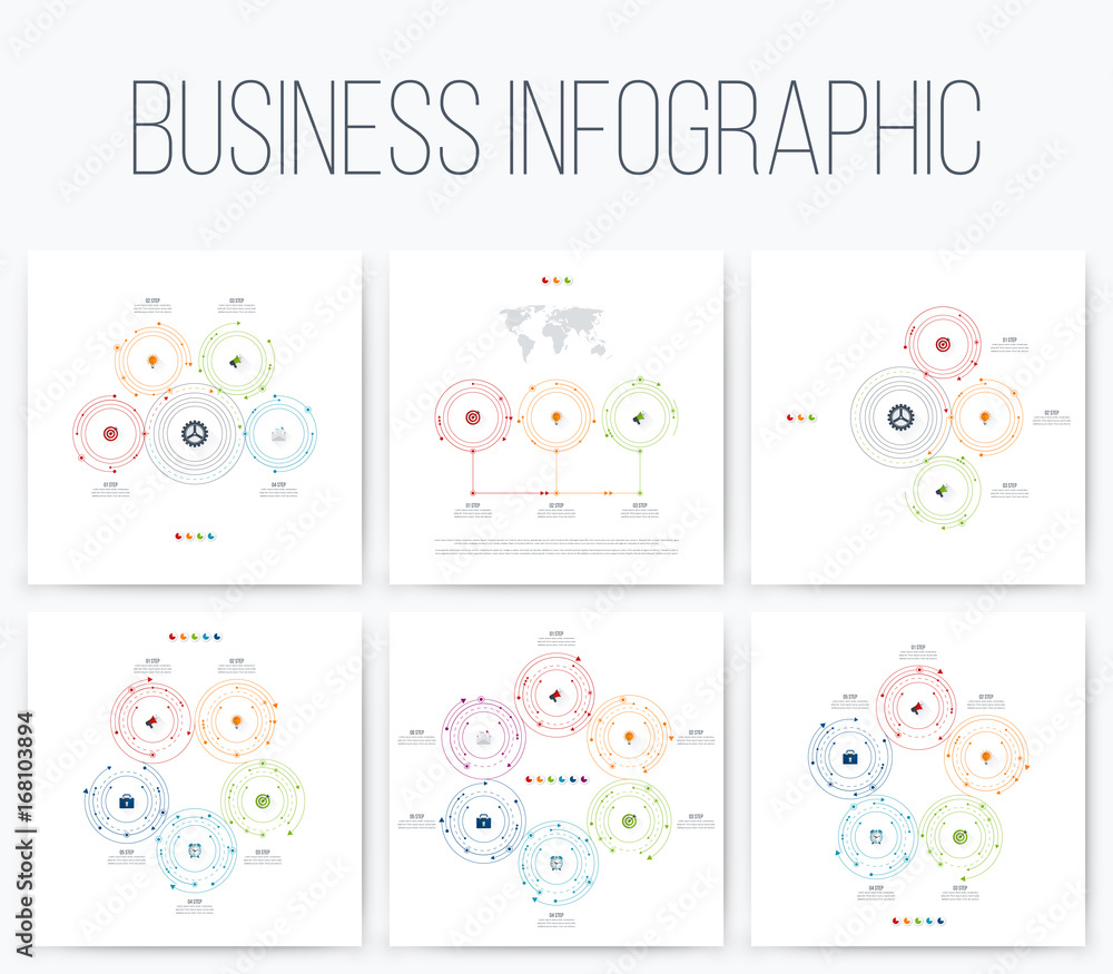 Set with infographics Set with infographics