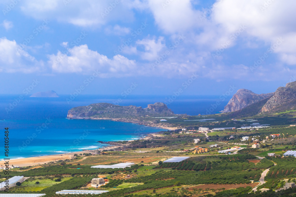 Beautiful Falassarna beach on Crete, Greece Beautiful Falassarna beach on Crete, Greece