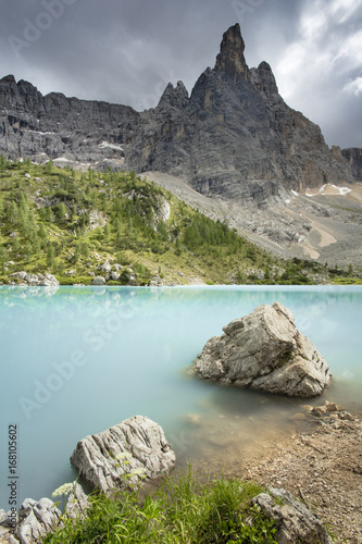triangle peack and milk lake in Italy