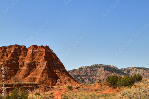 Landscape with rocks in Palo Duro Canyon, USA