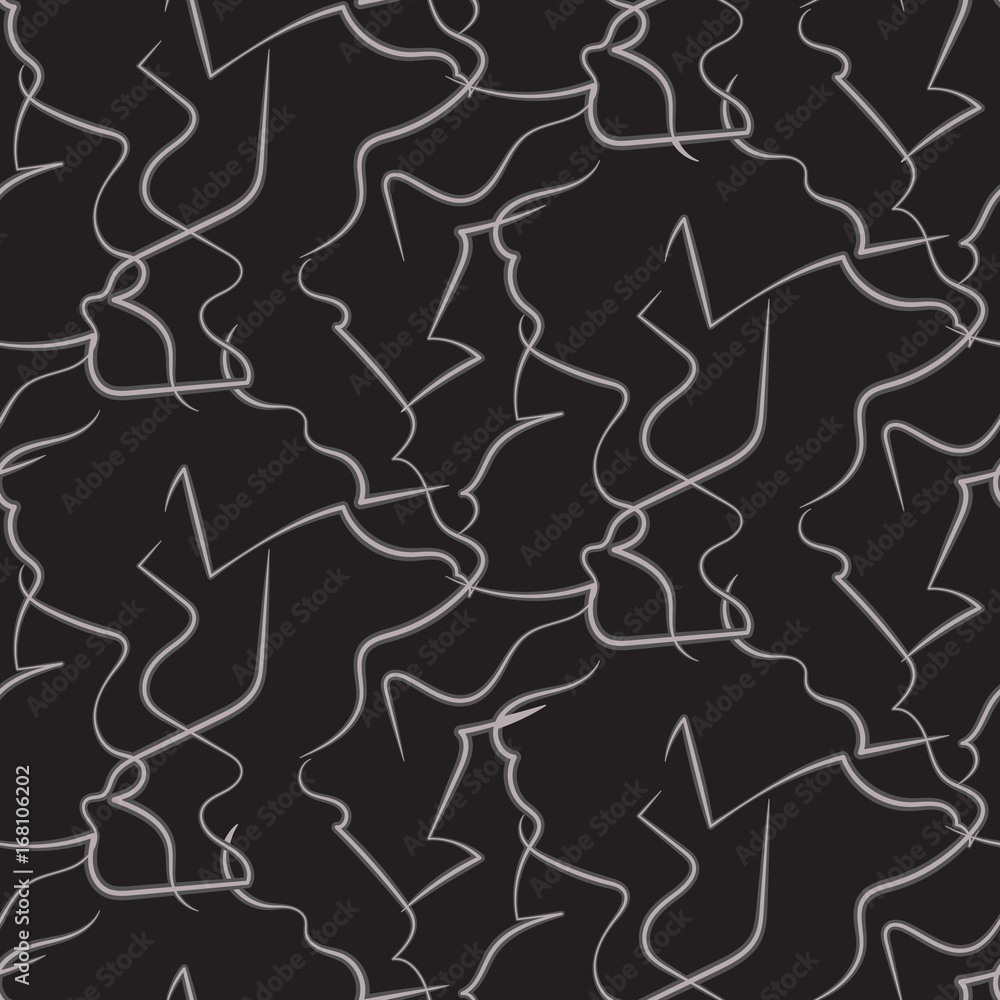 Abstract vector white and black geo pattern. Seamless faux stone pattern.