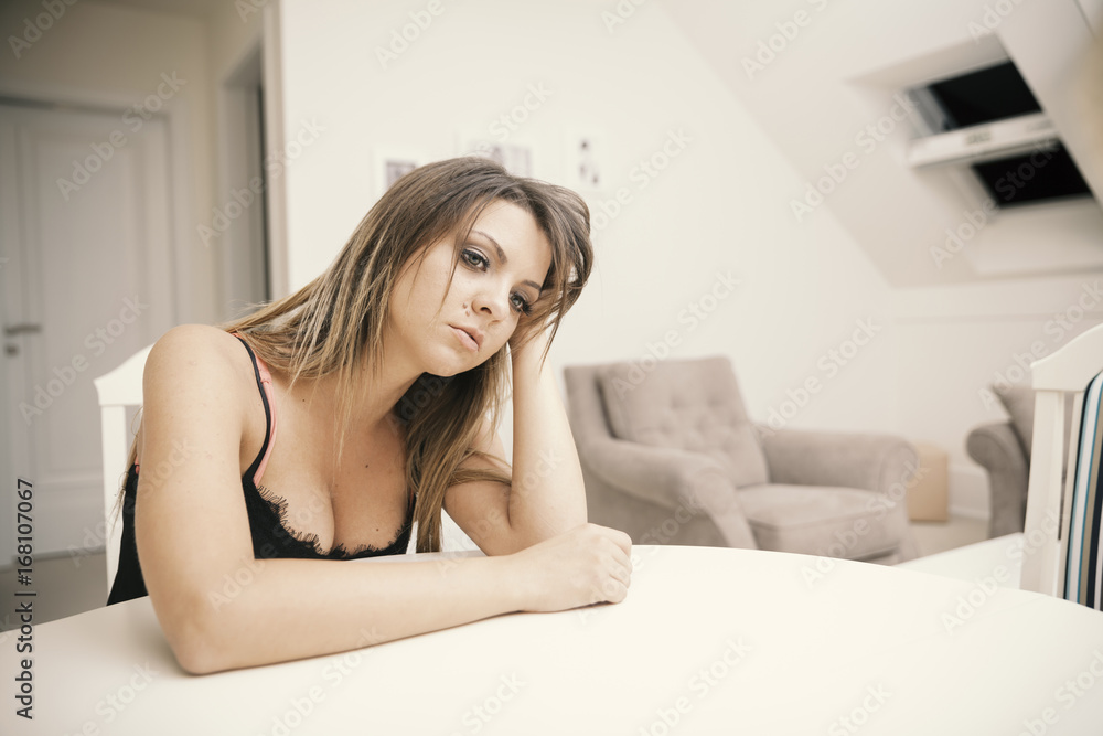 portrait of young sad women portrait of young sad women