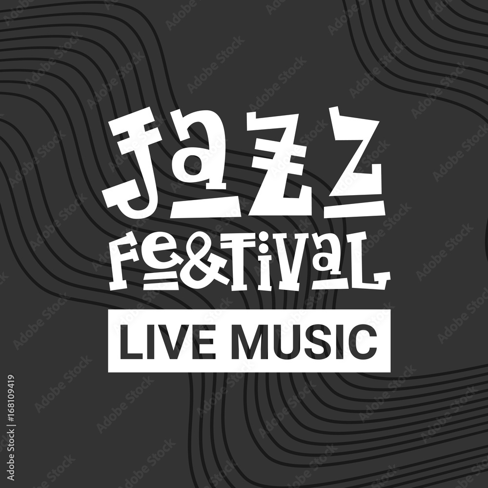 Jazz Festival Live Music Concert Poster Advertisement Retro Banner Vector Illustration
