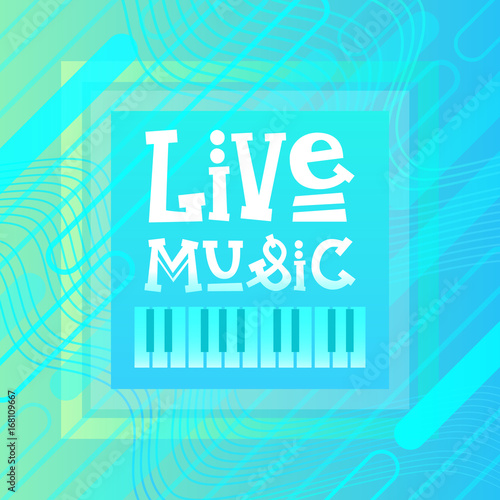 Live Music Concert Poster Festival Banner Vector Illustration