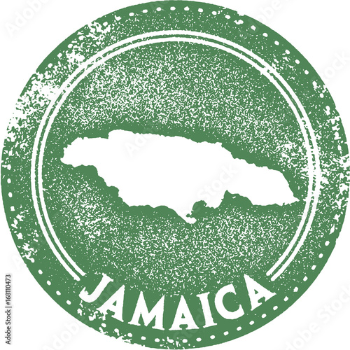 Vintage Jamaica Caribbean Travel Stamp