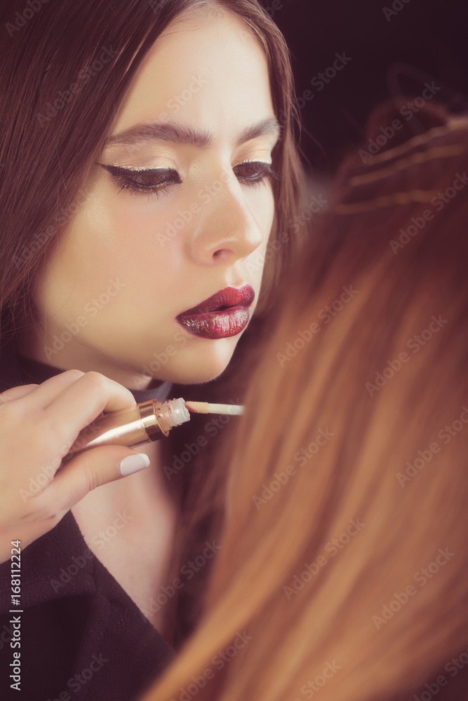 Obraz premium Woman has stylish long hair.