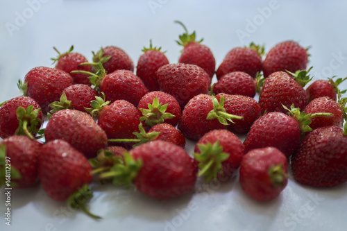 Delicious strawberries  background blurred 