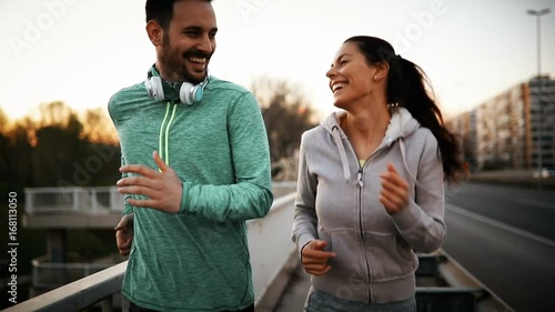 Beautiful couple in motion