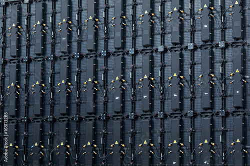 Obraz na płótnie backside of digital LED panels of large display screen w salonie