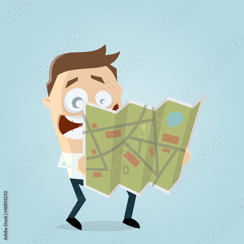 businessman holding a map