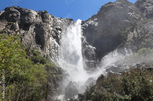 Bridalveil Fall in Yosemite National Park. California. USA