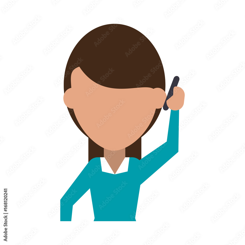 woman using phone icon image vector illustration design woman using phone icon image vector illustration design