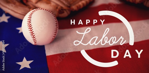 Photography Composite image of digital composite image of happy labor day te