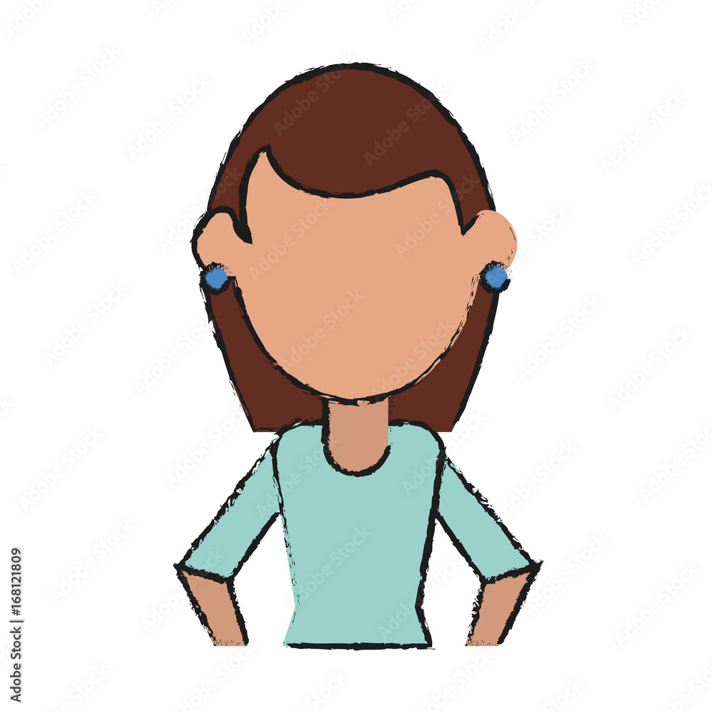 woman with long hair avatar icon image vector illustration design woman with long hair avatar icon image vector illustration design
