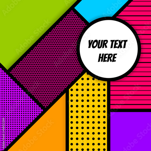 Geometric Pop art advertise background