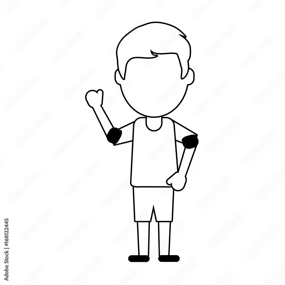 man stretching arm avatar icon image vector illustration design black line man stretching arm avatar icon image vector illustration design black line