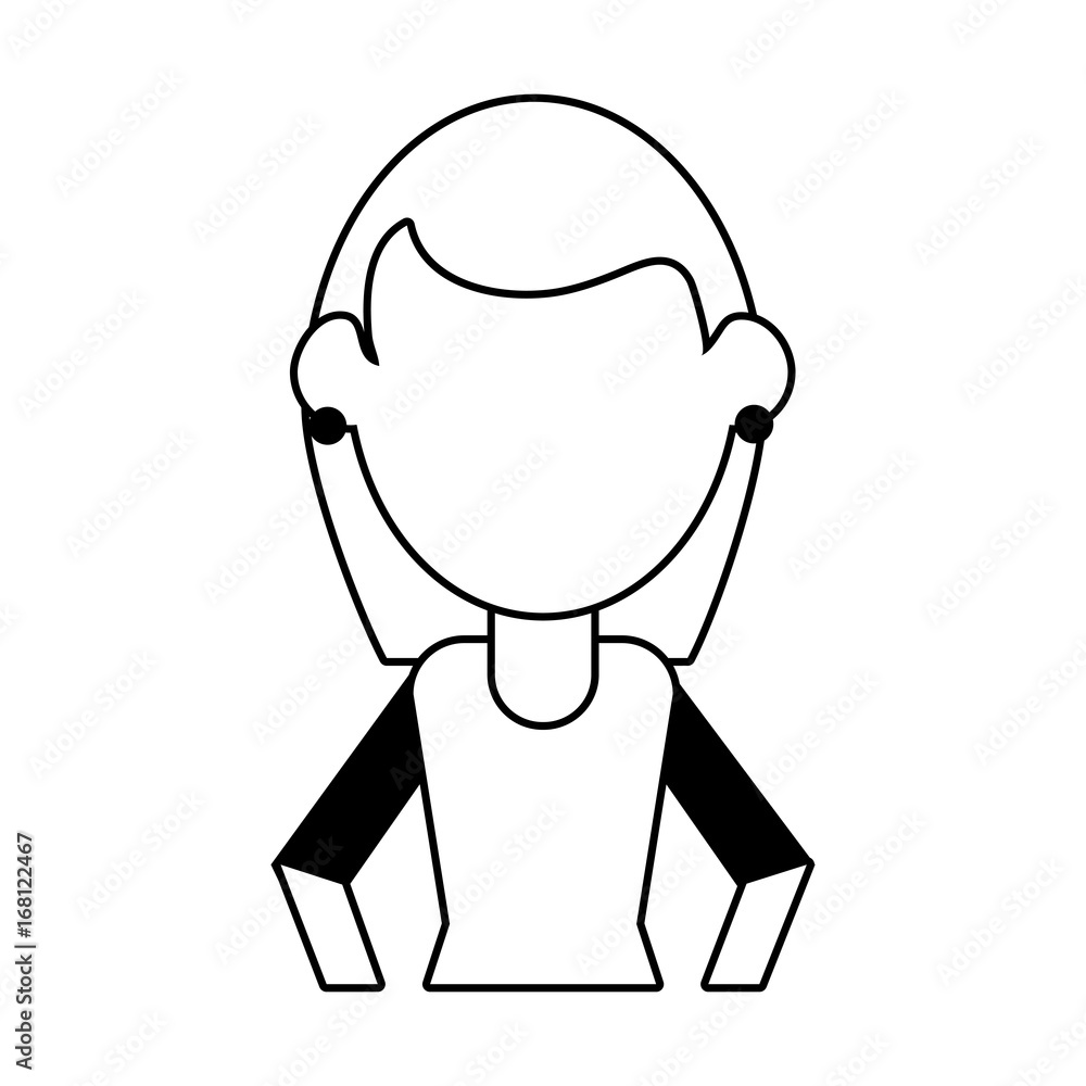 woman with short hair avatar icon image vector illustration design black line woman with short hair avatar icon image vector illustration design black line