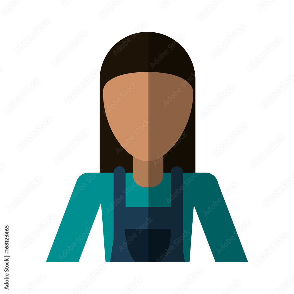 woman wearing overall avatar icon image vector illustration design woman wearing overall avatar icon image vector illustration design