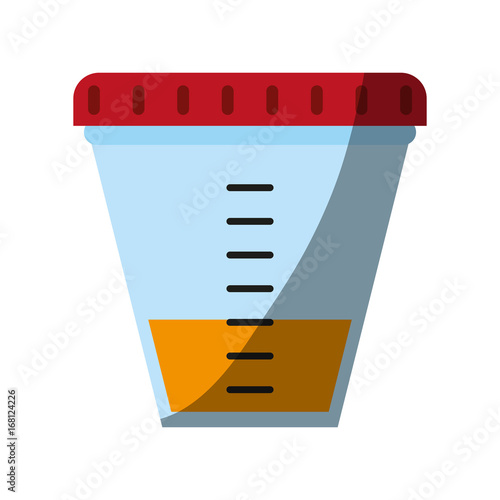 urine sample cup healthcare related icon image vector illustration design
