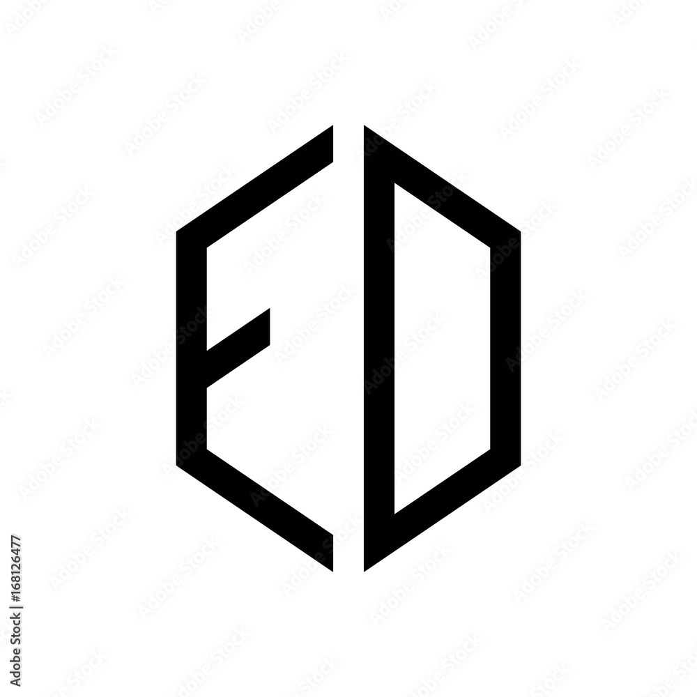 initial letters logo eo black monogram hexagon shape vector initial letters logo eo black monogram hexagon shape vector