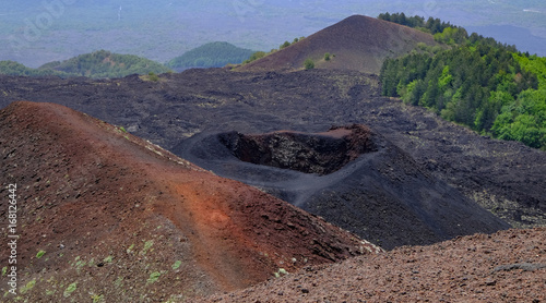Small crater on the slopes of Mt Etna