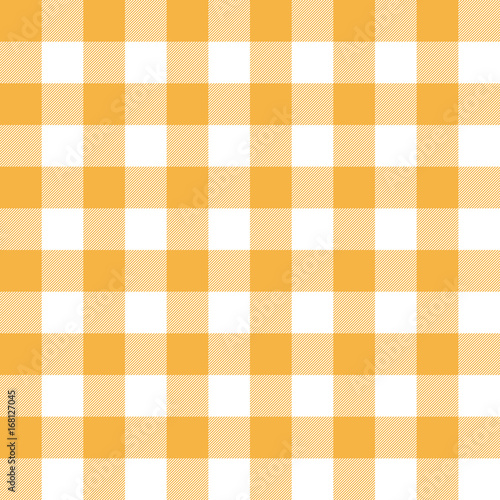 Seamless mustard and white gingham pattern