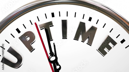 Uptime Clock Working Maximize Potential Performance 3d Animation