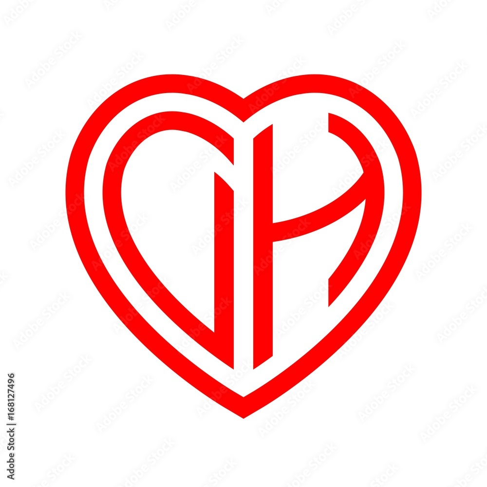 initial letters logo dh red monogram heart love shape initial letters logo dh red monogram heart love shape