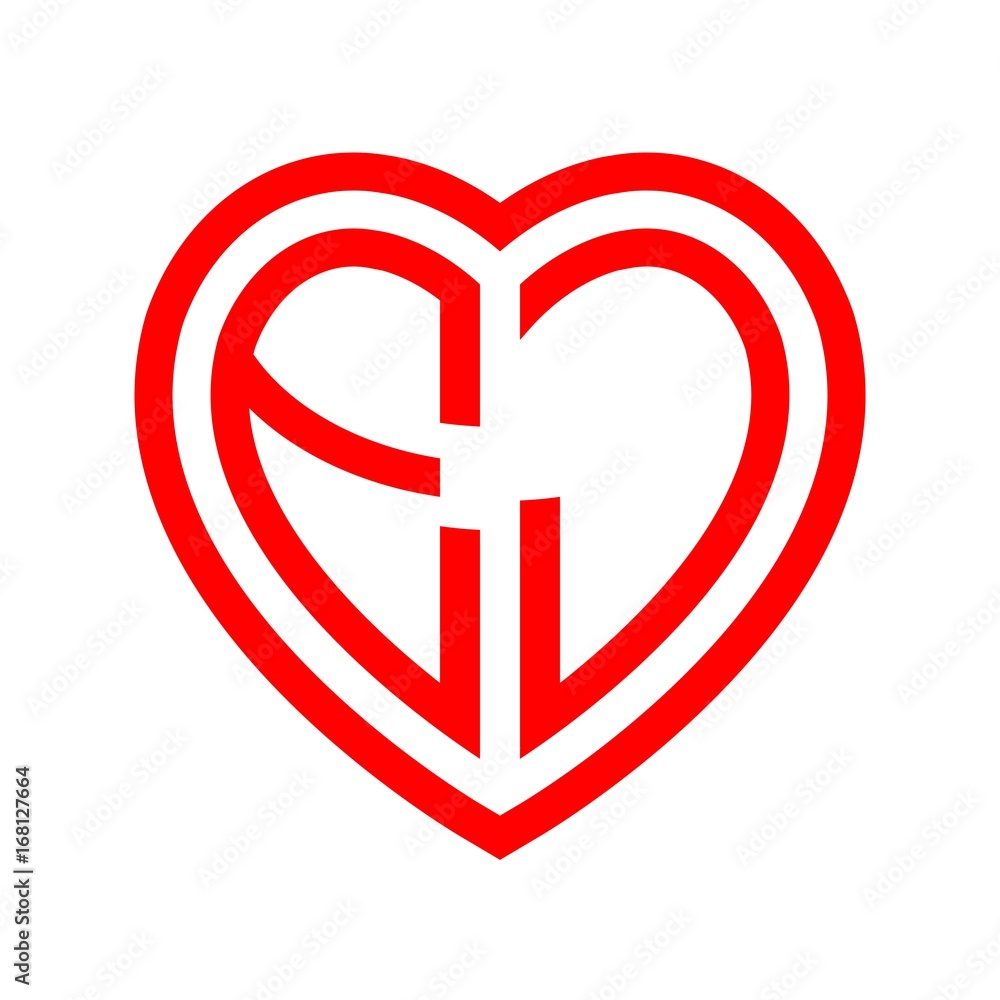 initial letters logo ej red monogram heart love shape initial letters logo ej red monogram heart love shape