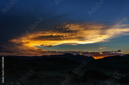 Scenic sunset and sunrise in mountainous region of Altai © Iosif Yurlov