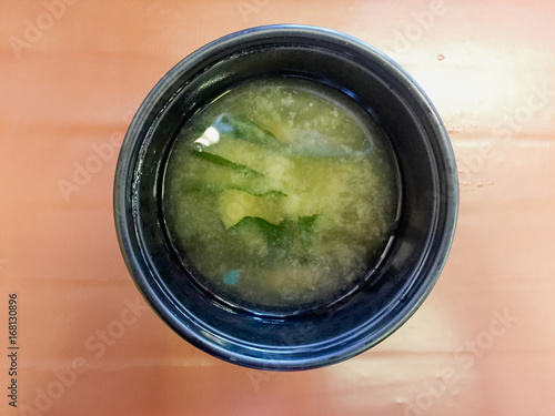 bowl of miso soup, Japan food
