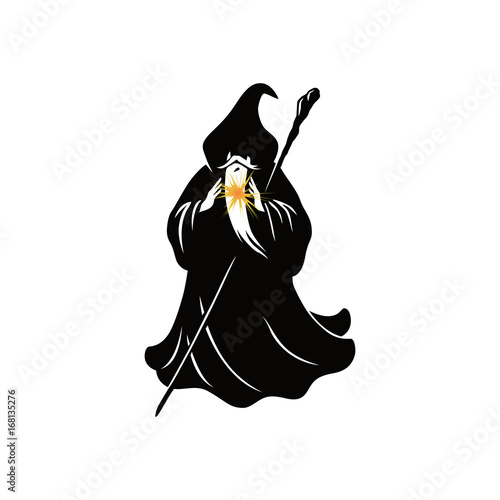 Wizard Cartoon Character Design Vector