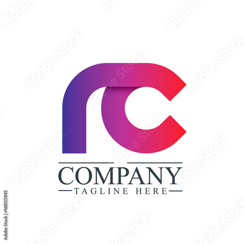 Initial Letter RC Linked Design Logo
