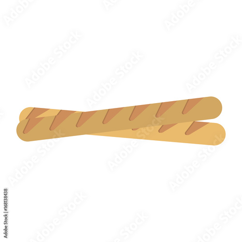 baguette breads icon image vector illustration design