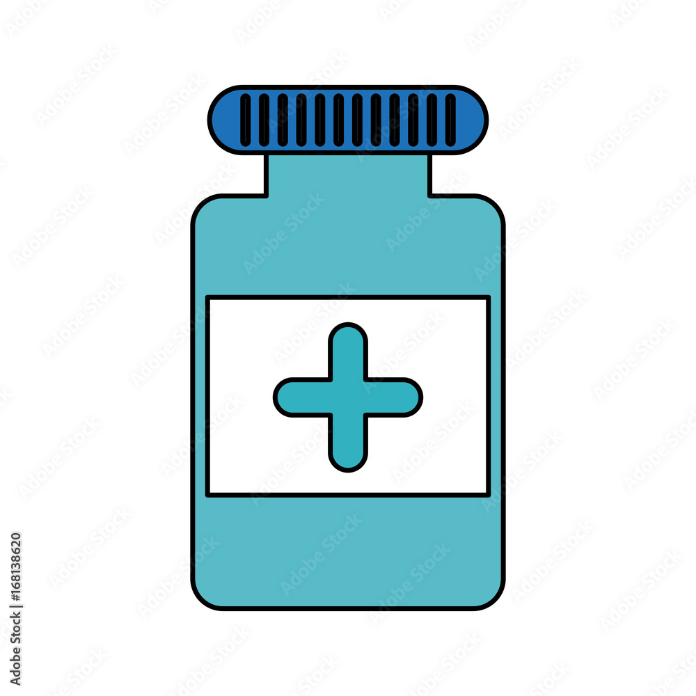Fototapeta premium pill bottle healthcare related icon image vector illustration design 