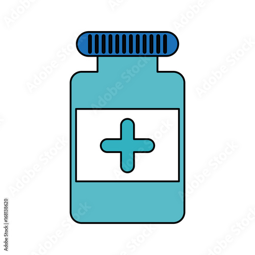 pill bottle healthcare related icon image vector illustration design 