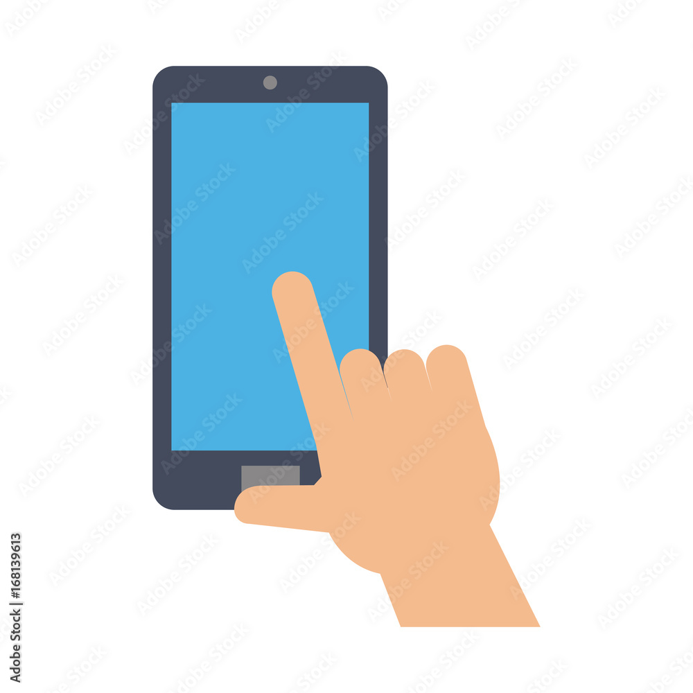 hand with smartphone icon image vector illustration design hand with smartphone icon image vector illustration design