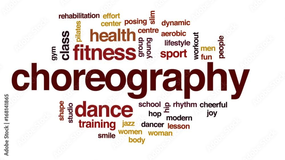 Choreography animated word cloud, text design animation. Choreography animated word cloud, text design animation.