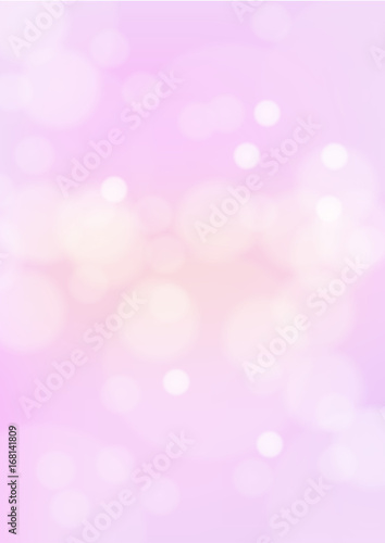 romantic pastel pink colored bokeh effect vector background