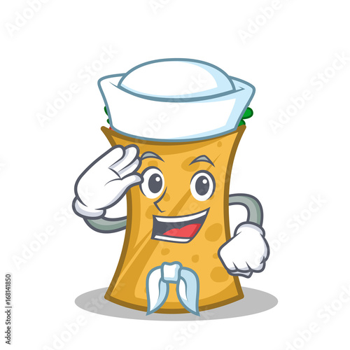 Sailor kebab wrap character cartoon