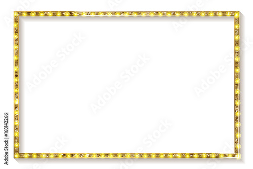 gold frame cinema on a white background.