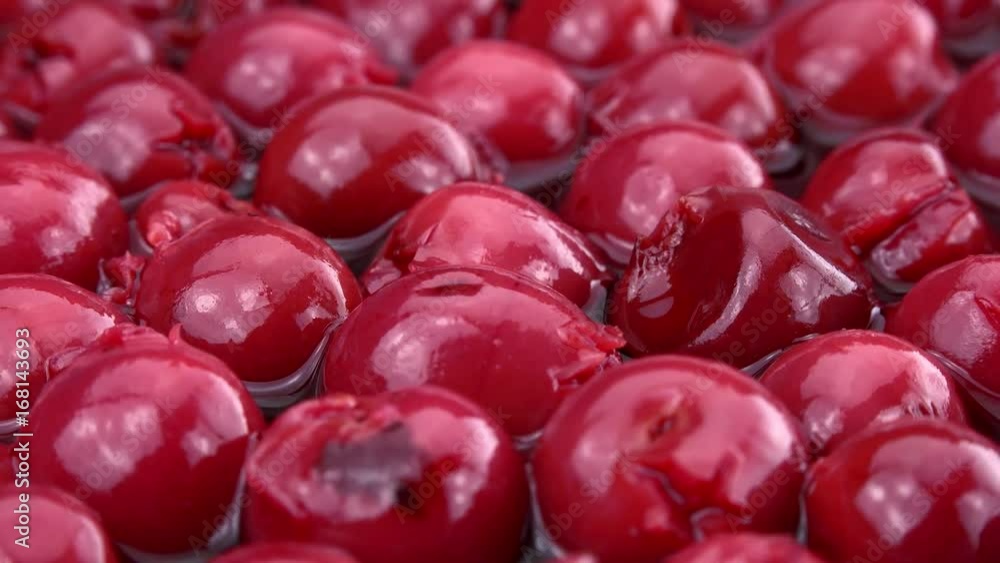 Fresh made Preserved Cherries (seamless loopable; 4K) Fresh made Preserved Cherries (seamless loopable; 4K)
