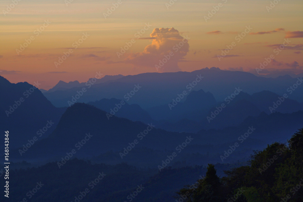 Naklejka premium mountain range