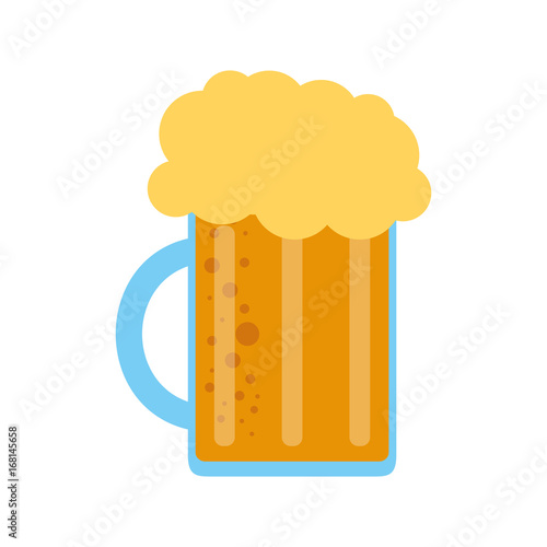 beer in glass icon image vector illustration design 
